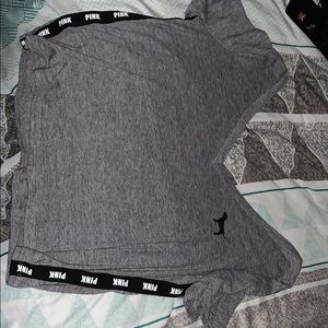 Pink grey shirt size S